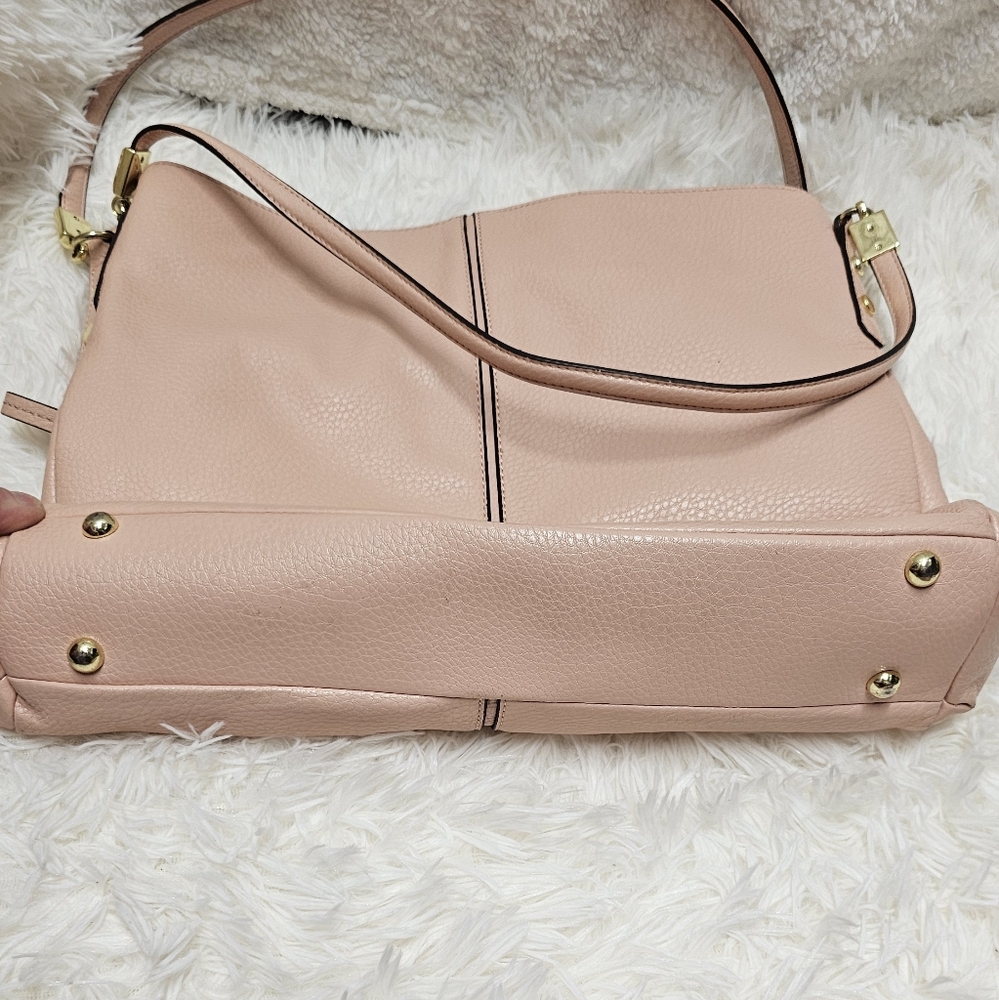 ANNE KLEIN Bags Pink EUC Satchel Handbag Polka Dot Womens Large Bag - Picture 8 of 15